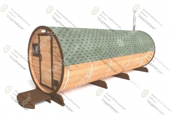 Баня-бочка из кедра kedrprom длиной 6м
